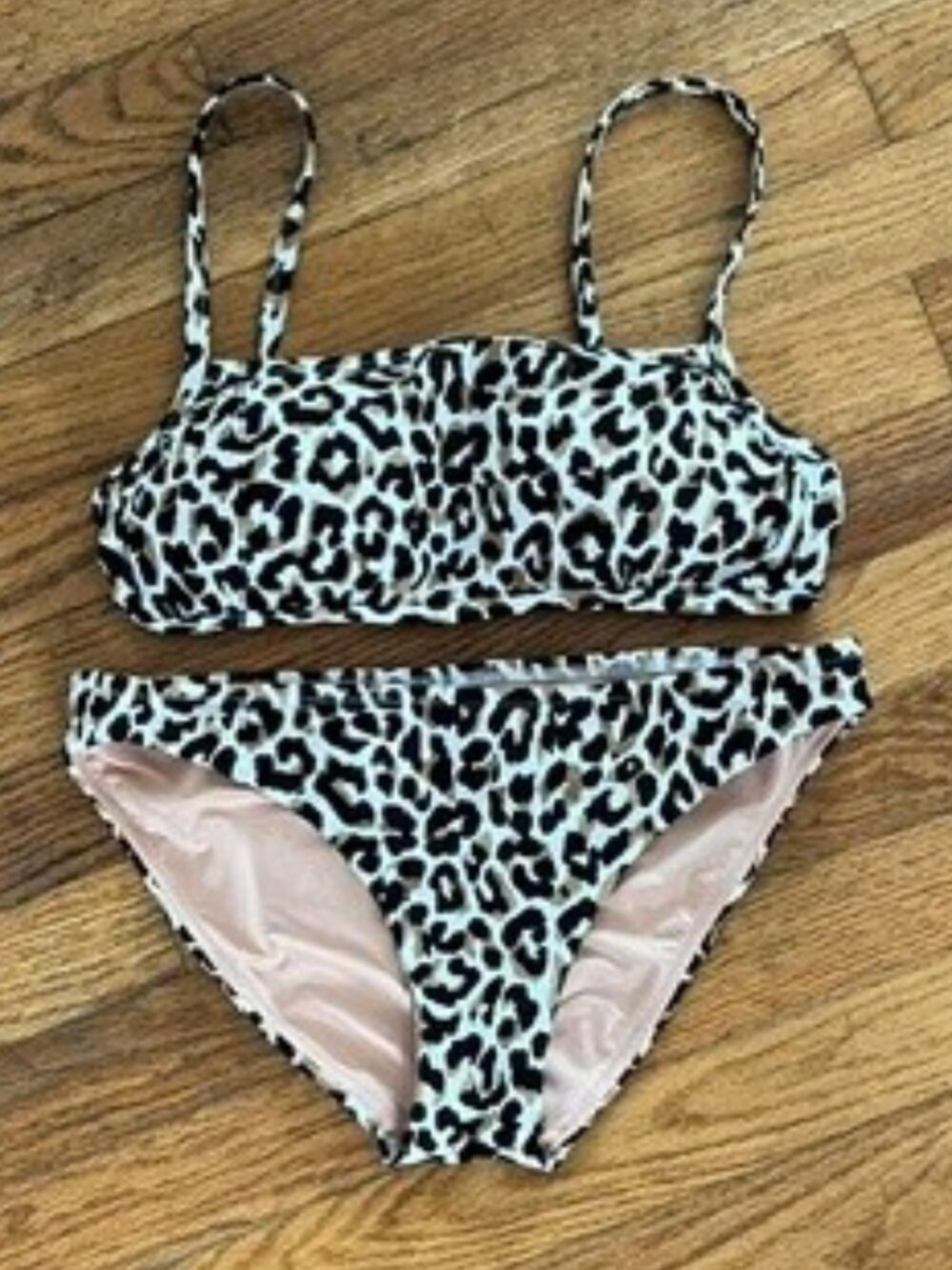 Worn once!  J. Crew Leopard Print Bikini, size Small